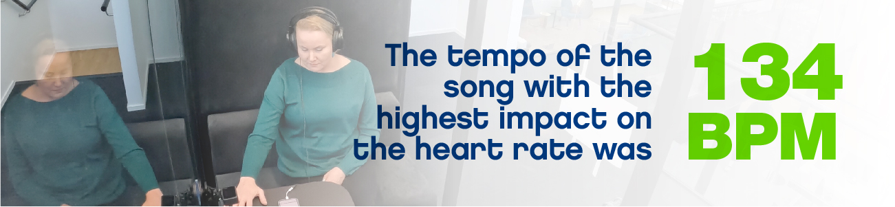 the tempo of the song with the highest impact on the heart rate was 134 BPM